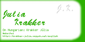 julia krakker business card